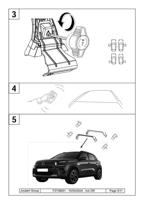 Barras de tejadilho -  Citroën C3 (CC21)