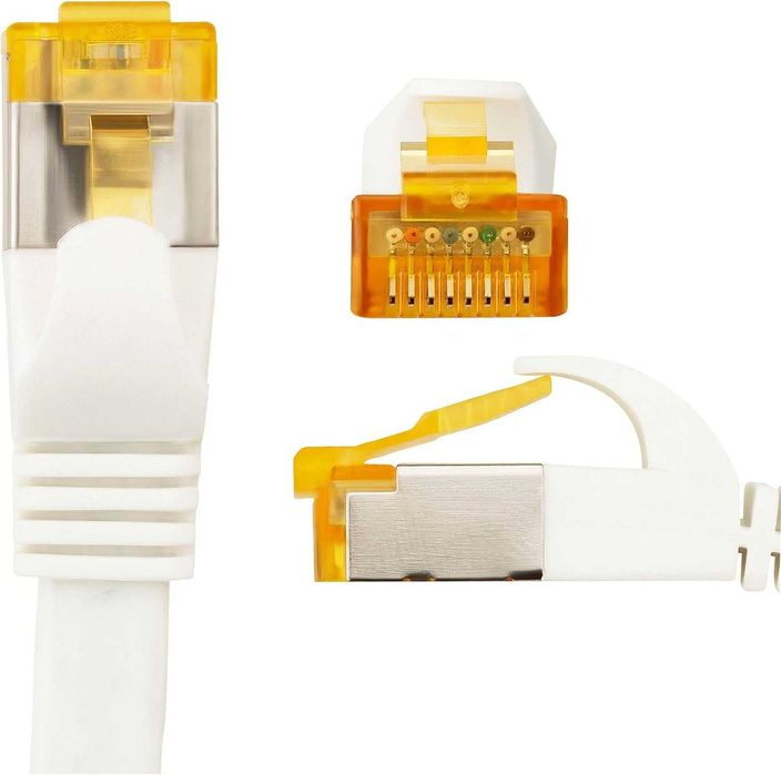 Cabo de rede Ethernet 15m CAT 7 PLANO 10 Gbps U-FTP blindado