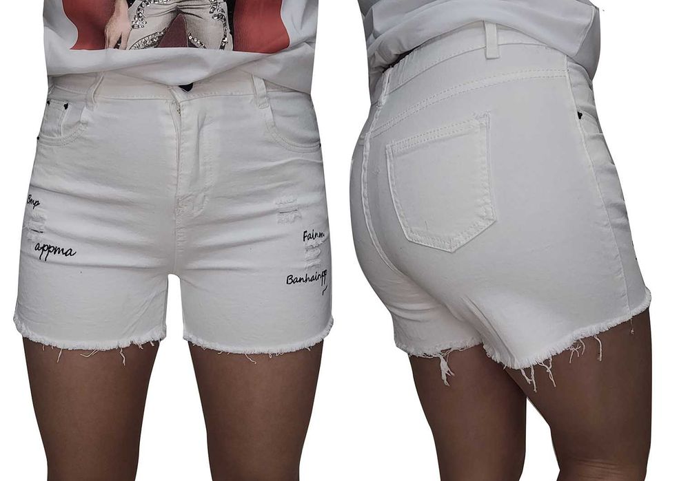 NOWE! Spodenki JEANS szorty jeansowe elastyczne M