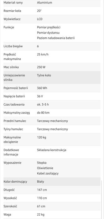 Himo Z20 Pro rower elektryczny skladany 20"