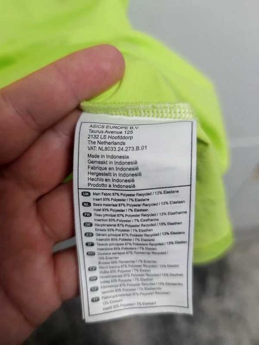 Koszulka sportowa Asics L nowa odblask żółta