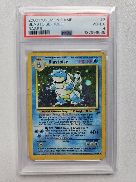 Karta pokemon Blastoise base set 2 PSA 4