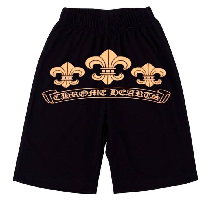 Спортивные шорты Chrome Hearts Logo черные Новинка на лето Хром Хартс