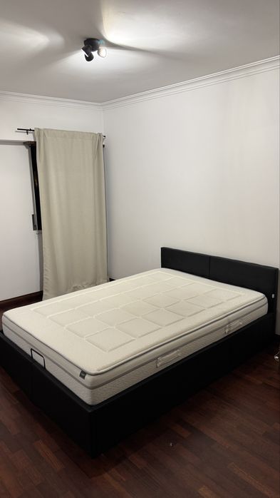 Cama + Estrado + Colchão Viscoelástico DORMALIT Royal Visco – 140x200 cm