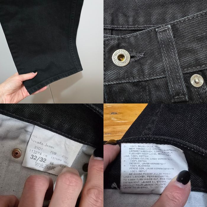 Spodnie Mustang nevada mom jeans L wysoki stan czarne grube 32/32