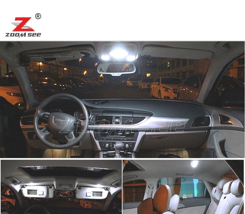 KIT COMPLETO DE 19 LÂMPADAS LED INTERIOR AUDI A6 S6 RS6 C7 AVANT WAGON 2012 +