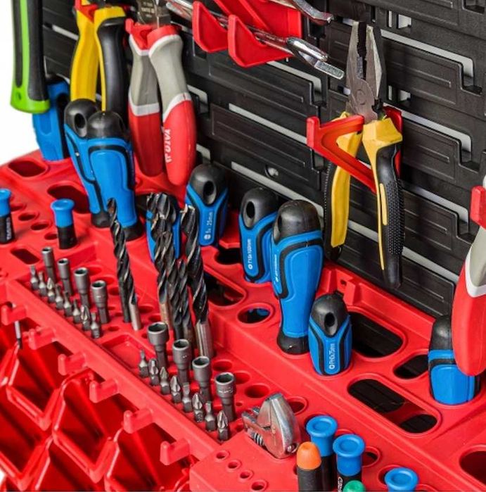 Mocna XXL Tablica Narzędziowa Ścianka Warsztatowa+Gratis Uchwyty Półki