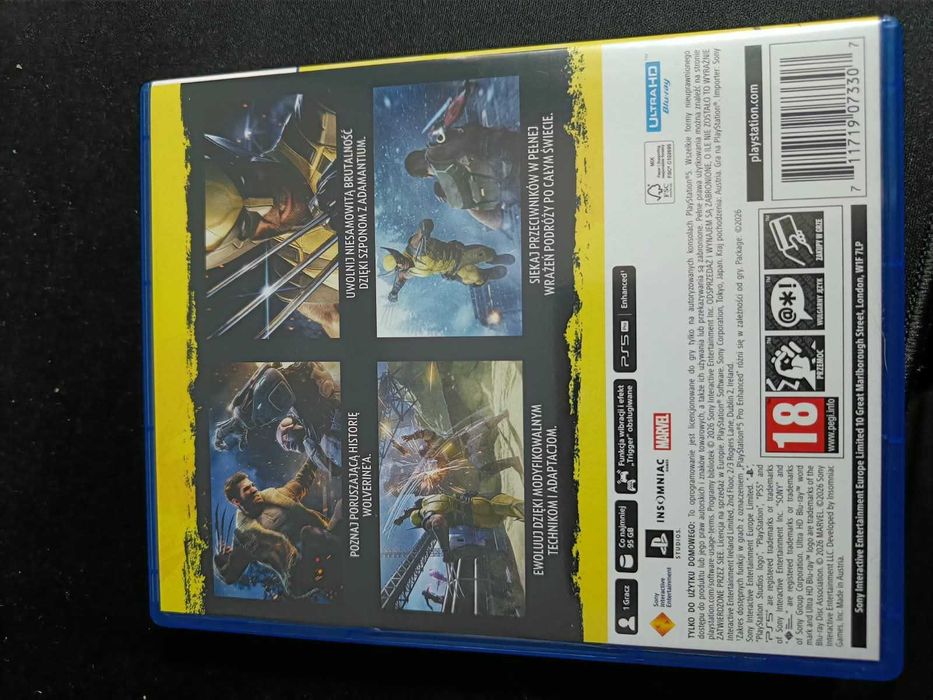 Marvel Wolverine PL ps5 Polska Okładka igła