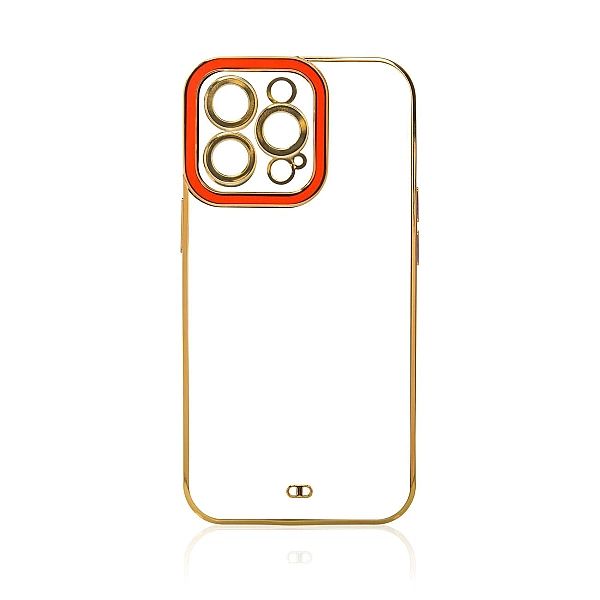 Fashion Case etui do iPhone 12 Pro Max żelowy pokrowiec ze złotą ramką