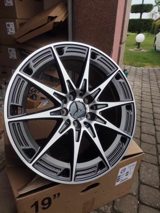 Nowe felgi aluminiowe 19 5x112 8.5 + 9.5 et36+43 Mercedes w213 w212 w205 glb cls A klasa C E A B gla glc cla w177 w205 audi seat skoda cupra formentor