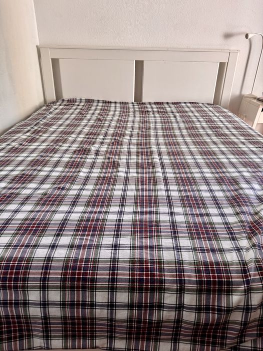 Cama de casal IKEA 160x200 - branca + estrado + colchão