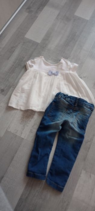 Spodnie+ bluzeczka zestaw m&s ted baker 9-18m