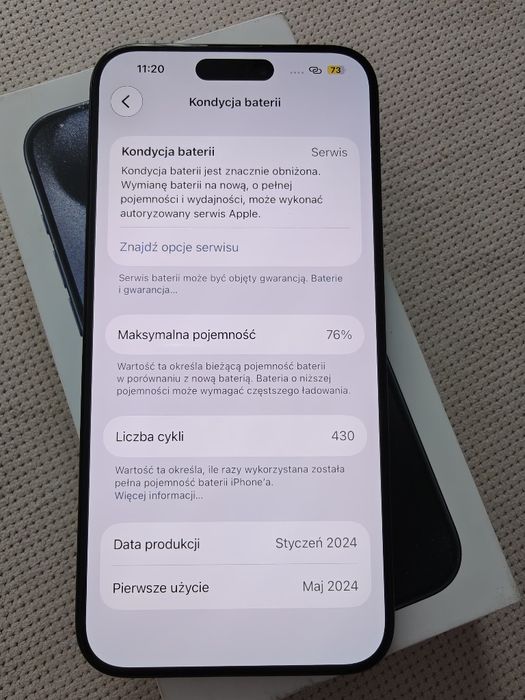 iPhone 15 Pro Max Blue Titanium 256GB