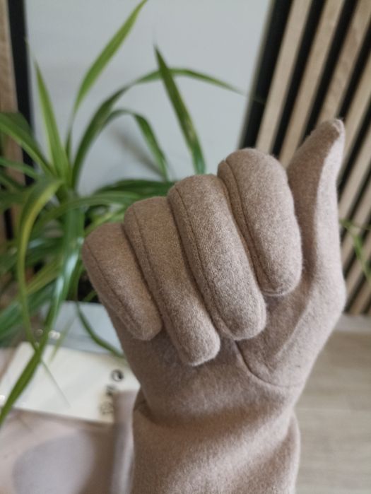 Rękawiczki beżowe/fango