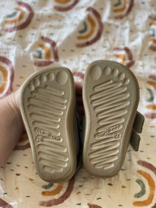 Дитячі теплі зимові чоботи barefoot 24 розмір сірі