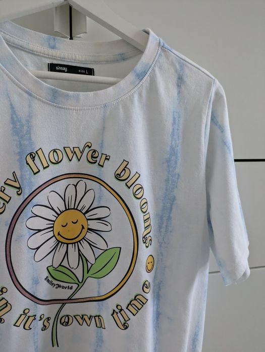 Bluzka crop top Sinsay biała * L