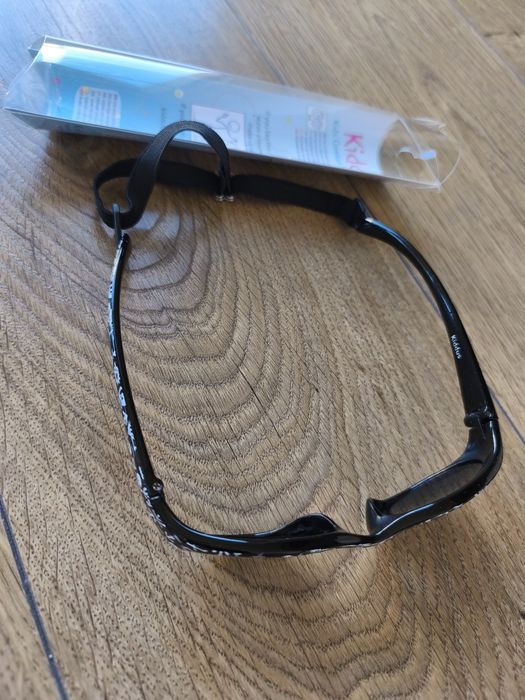 Nowe Okulary przeciwsłoneczne dla dzieci ,Kiddus UV400 Czarne 2-6 lat