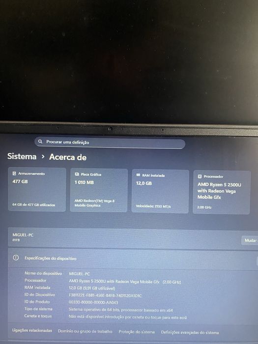 Portátil Lenovo Ryzen 5, 12GB RAM, 512GB NVMe