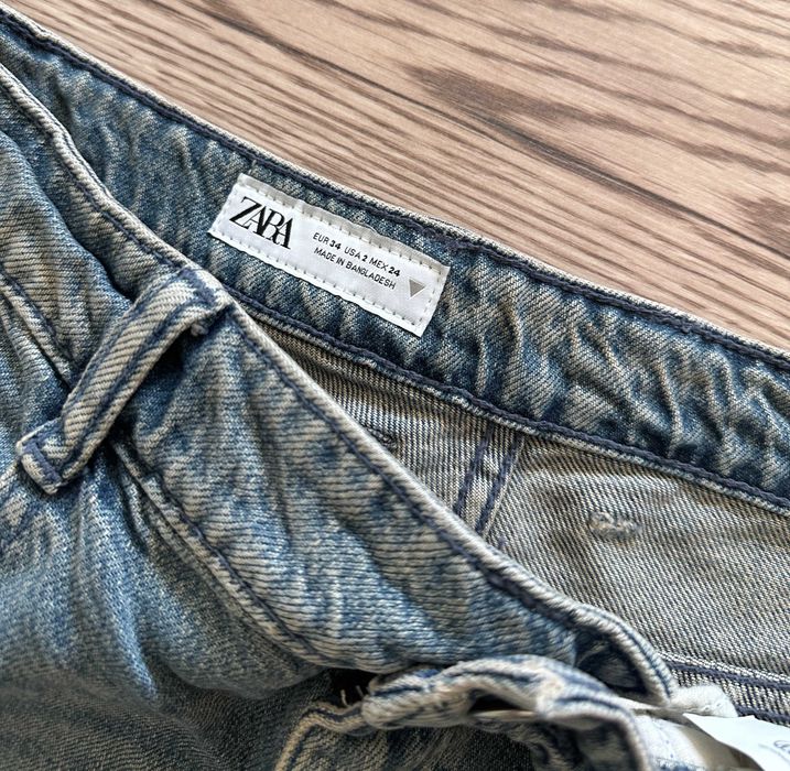 Spodnie jeansowe ZARA multipocket szerokie bojówki r. 34 (M)