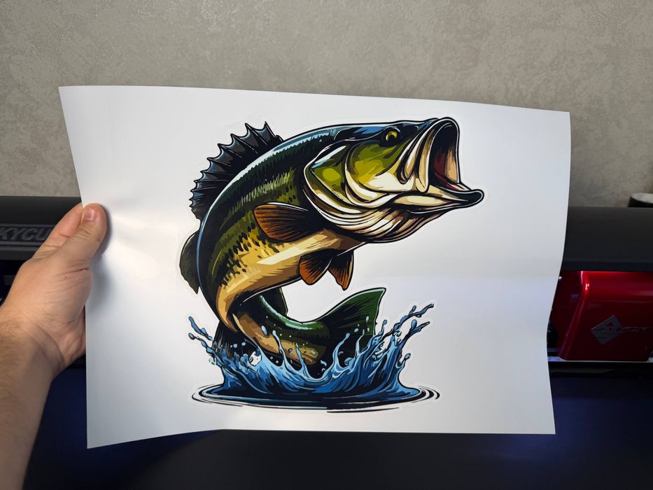 Рибальські стікери на авто, човен, ящик — A3 водостійкий вініл