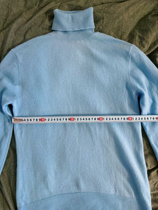 Гольф Massimo Dutti блакитний кашемір вовна водолазка