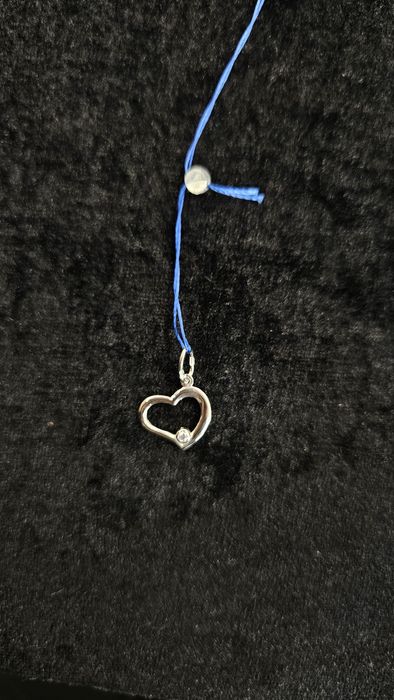 Срібний кулон "Серце" з цирконієм