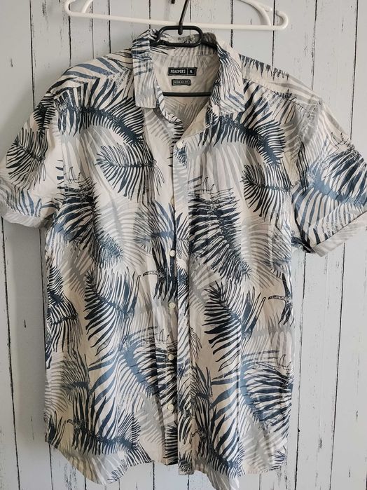 Męska koszula | Rozmiar XL | Liście Palmy | Bawełna | 100% Cotton