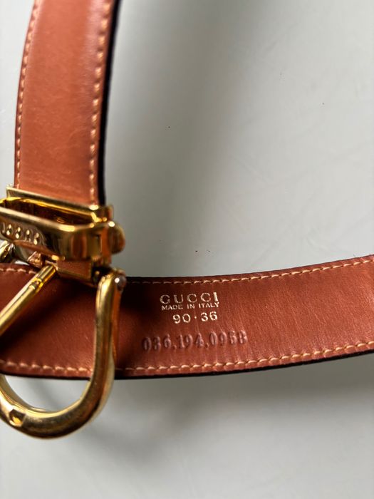 Oryginalny skórzany pasek Gucci