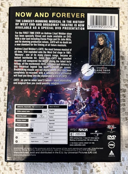 CATS  musical - DVD