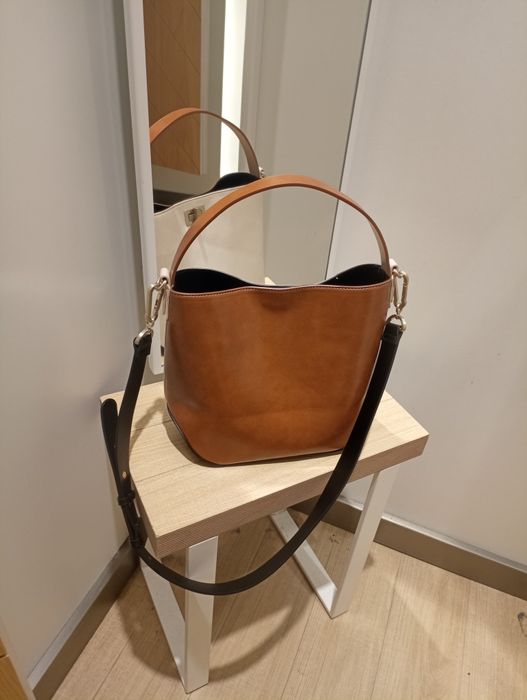 Mala Parfois Tam. M Branca e Castanha