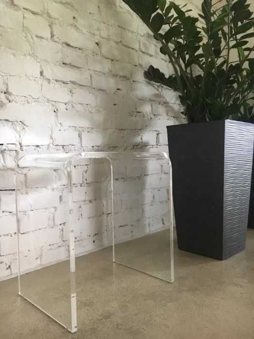 Taboret Classic bezbarwny / Stołek przeźroczysty / Stolik Plexi Akryl
