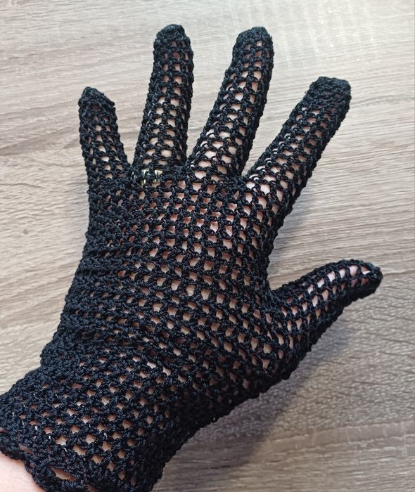 Rękawiczki hand made na szydelku vintage