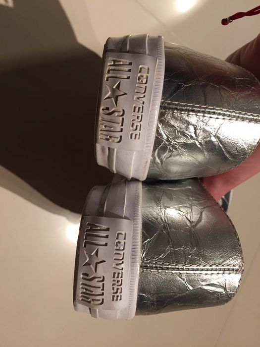 Converse 40 trampki, srebrne, szare zadbanr oryginale