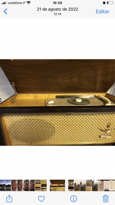 Rádio e Gira Discos Grundig antigo