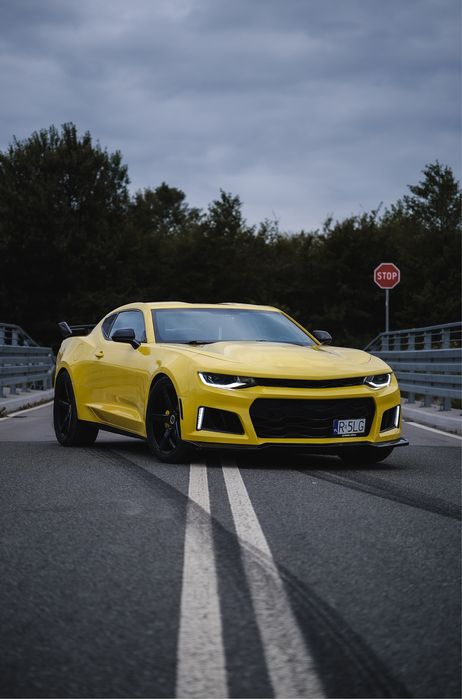 Chevrolet Camaro 3.6 V6 VI gen żółte ZL1 style aktywny wydech