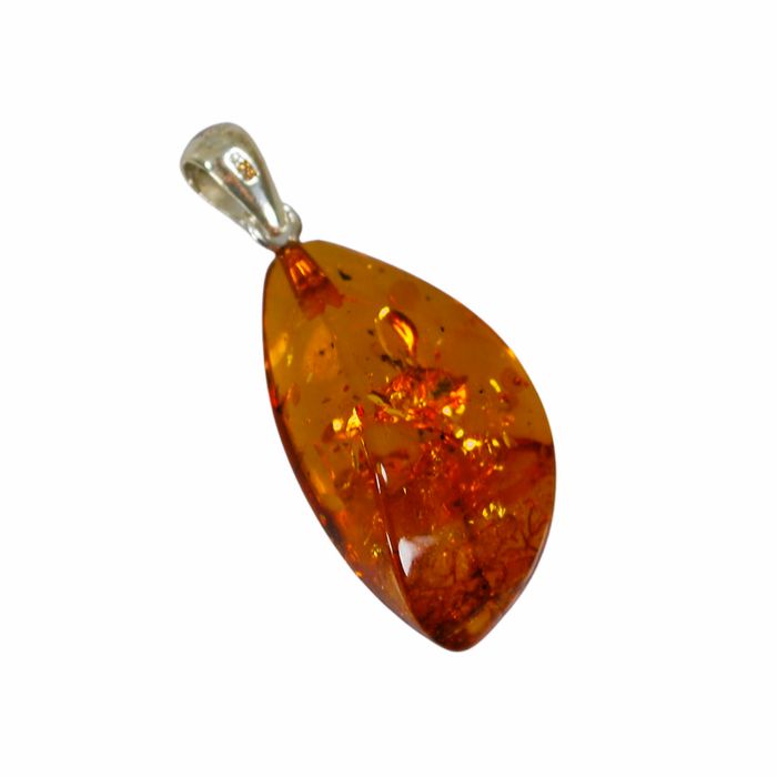 Wisior z koniakowego bursztynu