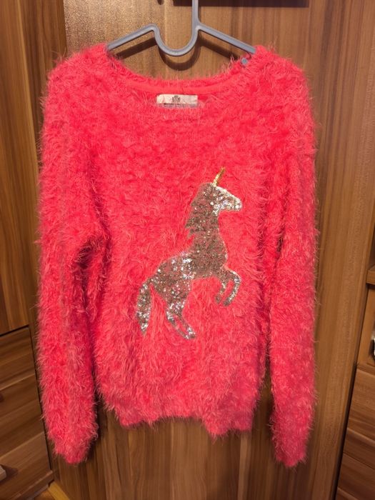 Cudny puchaty sweter dla dziewczynki. M&S.
