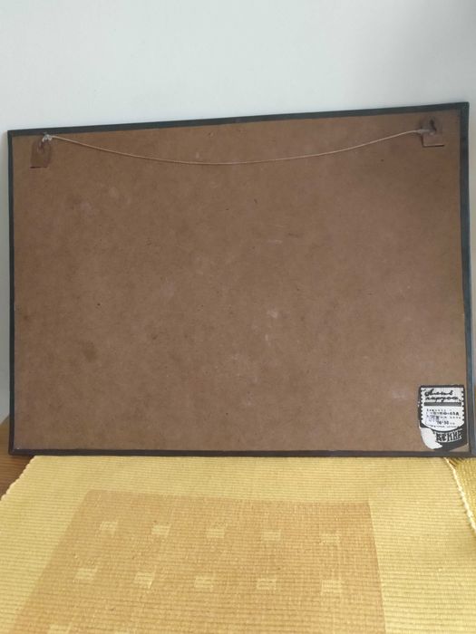 Żaglowiec, statek, obraz wypukły w miedzi, unikatowy 36x26