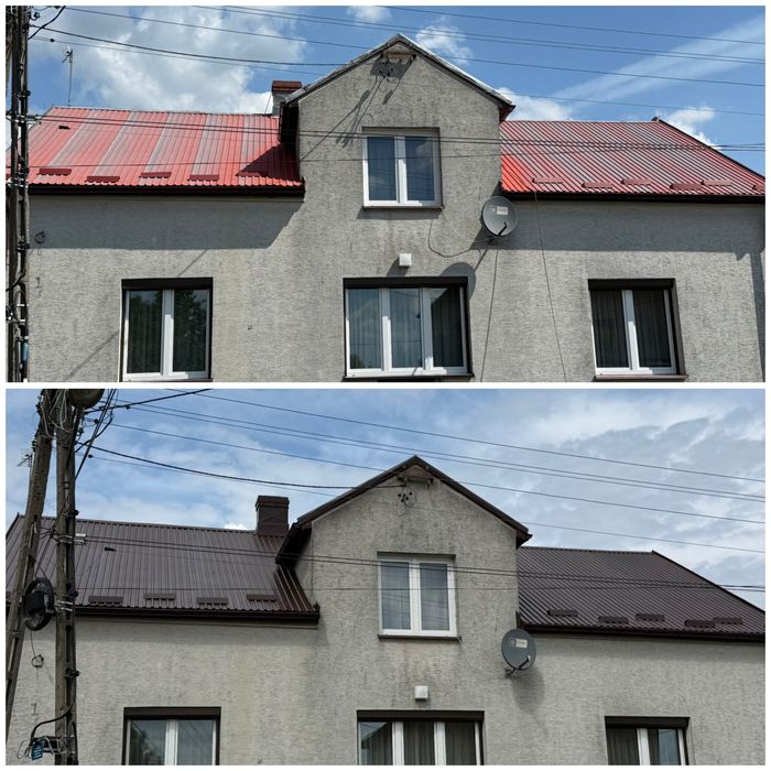 Mycie i malowanie dachów i elewacji  czyszczenie kostki brukowej