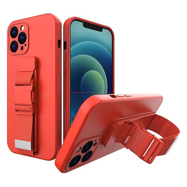 Rope case żelowe etui ze smyczą łańcuszkiem torebka smycz iPhone 12 mi