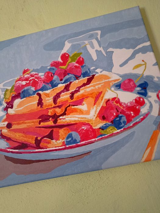 Картина по номерах намальована своїми руками.