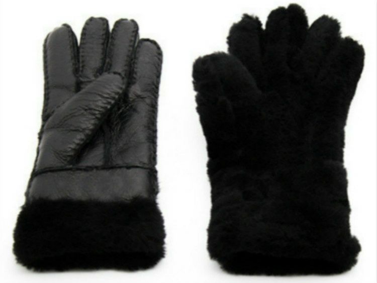 Мужские НАТУРАЛЬНЫЕ кожаные перчатки на натуральной овчине цигейка Кор