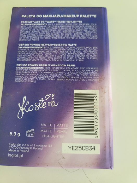 Cienie do powiek inglot paletka playinn