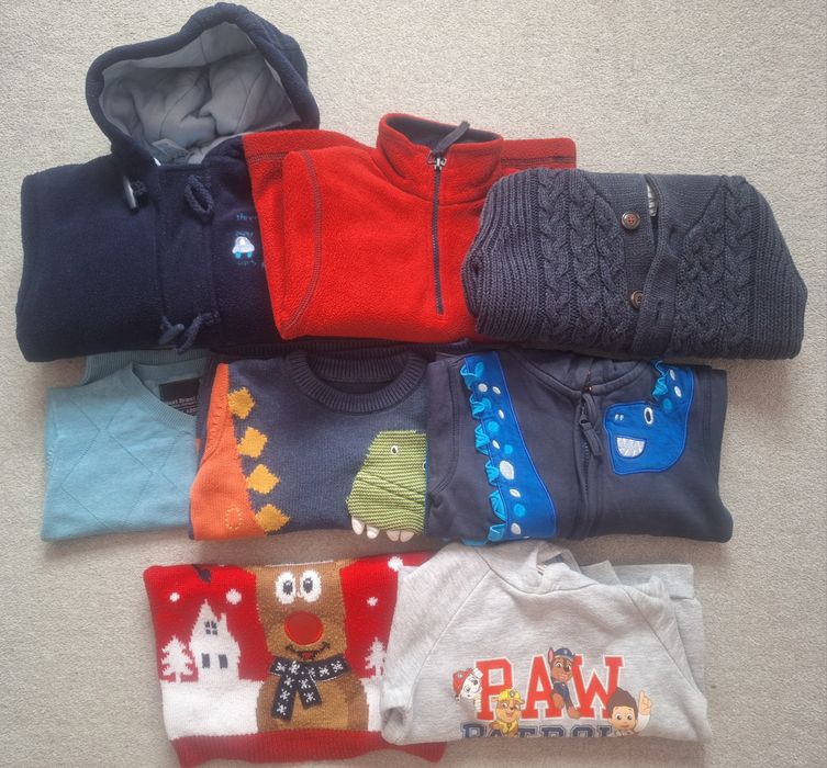 Swetry 92/98 bluzy zestaw dinozaury