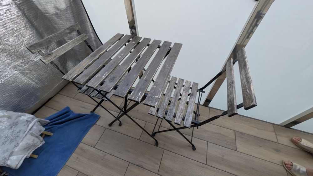 Stolik ogrodowy + 2 krzesła - meble ogrodowe + dodatkowo stolik kawowy