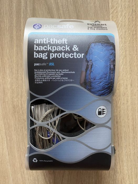 Pacsafe, backpack & bag protector 85L.Siatka na plecak zabezpieczająca