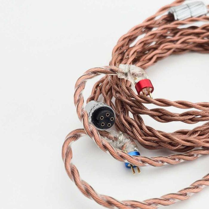 Kabel słuchawkowy CVJ VS400 modułowy 4.4mm zbalansowany + 3.5mm + 2.5mm na 2 PIN 0,78 mm - NOWY