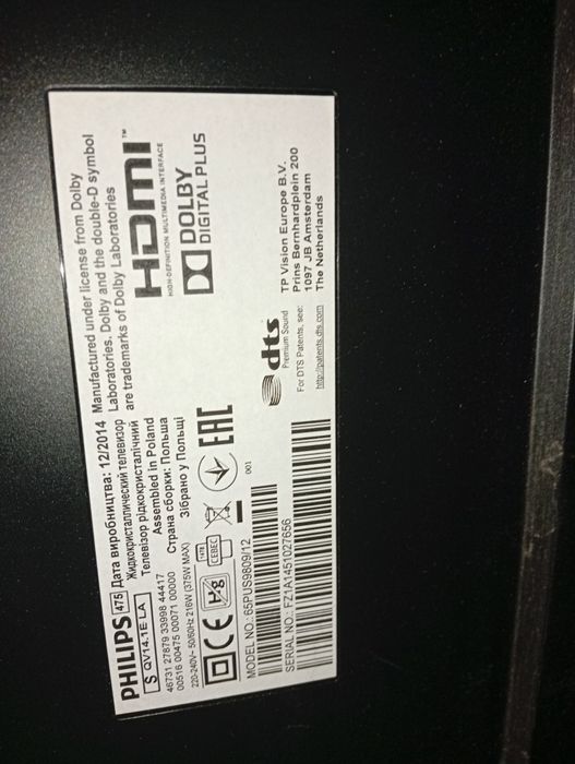 PHILIPS 65PUS9809/12 T-CON 55EU22BMB36LV0.2