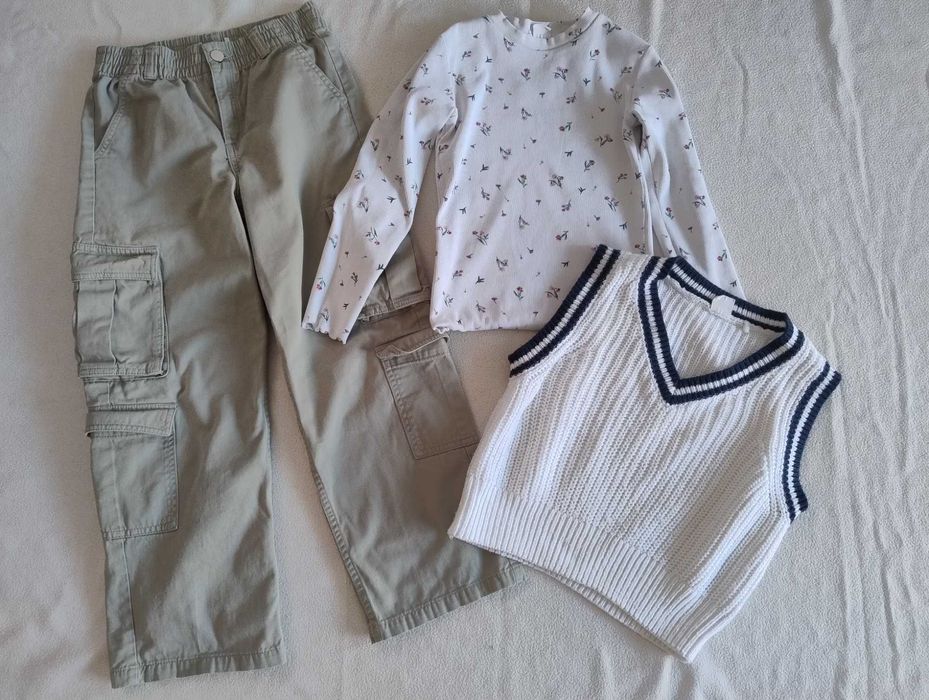 Zestaw 10 SZT COOL CLUB PRIMARK jeansy bluza sukienka kamizelka 140 cm