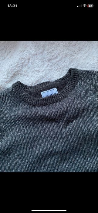 Sweter sweterek szary elegancki Terranova knitwear 128/134 cm 8/9 lat